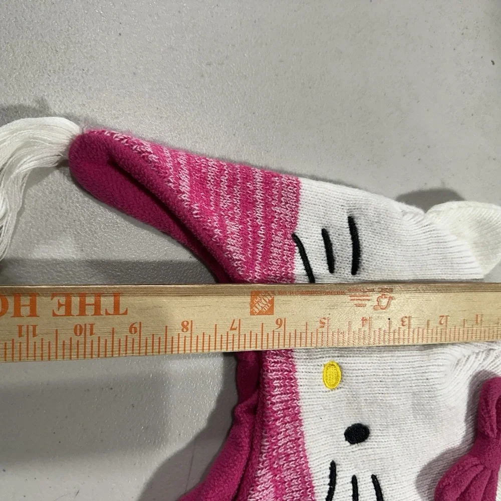 Hello Kitty Knit Beanie Hat Pink White Winter Y2K Kids Women Trendy Cutesy